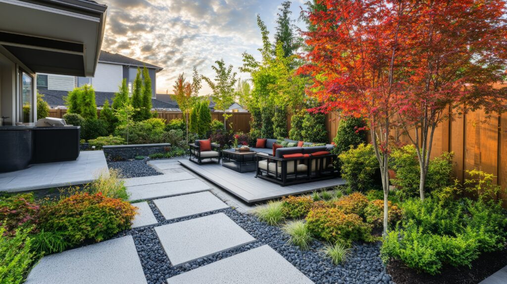 Backyard landscape