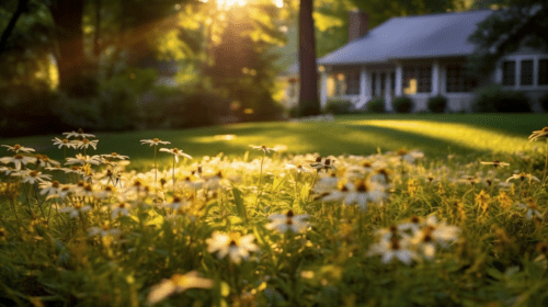 A well-maintained lawn and exquisite landscaping in Nashville, Tennessee, optimized for mosquito control by Turf Managers.