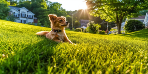 Professional flea and tick control services in action in a Nashville lawn.